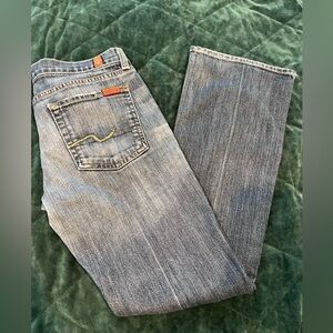7 For All Mankind Blue Boot Cut Jeans women’s size 29 petite
